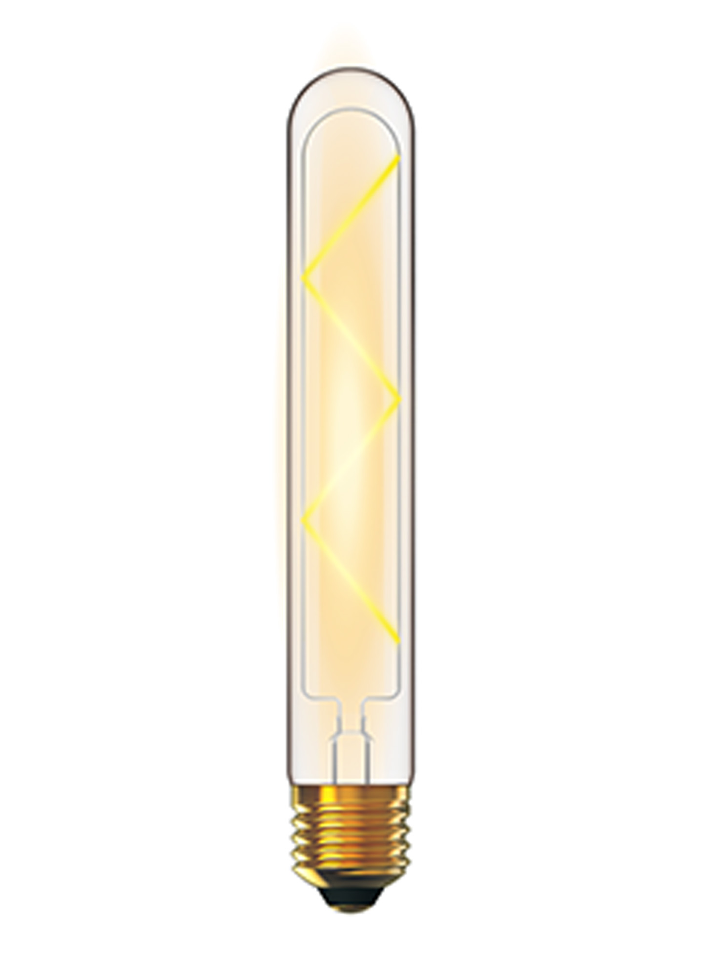 703397042  Classic Deco Tubular Z 185mm 4W E27 Dimmable 4000K 300lm
